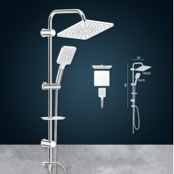 Στήλη Ντους Χωρίς Μπαταρία 95εκ. Duscheline Prestige Pera DM-7440 Χρωμέ